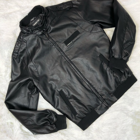 Members Only Mens Vegan Leather Iconic Racer Jacket Members Only Mens Vegan Leather Iconic Racer Jacket